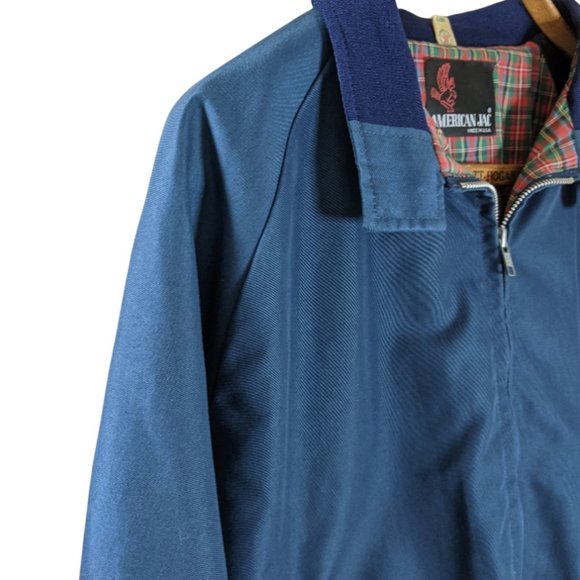 Vintage Men's American Jac "Work Coat" Jacket Full-Zip Blue - Fits like Large - Picture 2 of 16